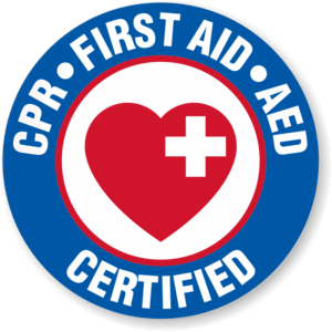 cpr first aid aed certified hard hat decals hh 0405